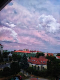 The sky was pink