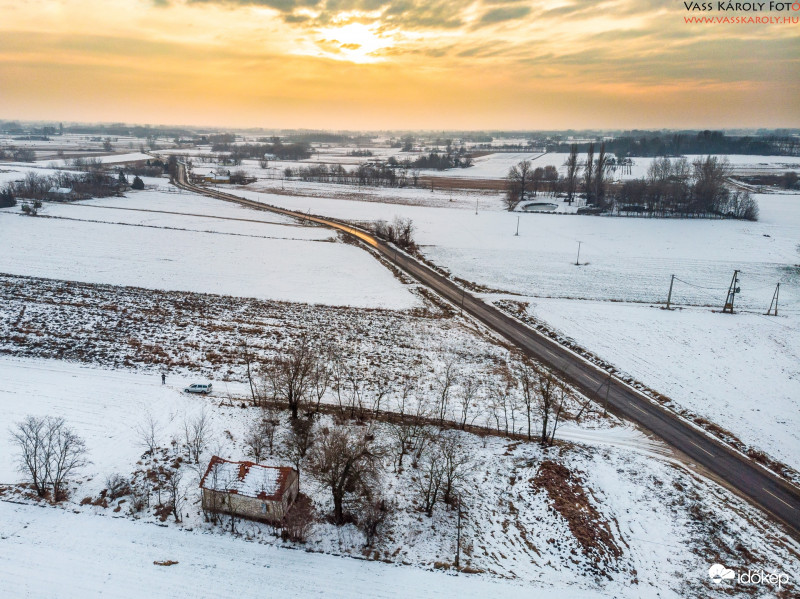 Tél reggel a tanyavilágban