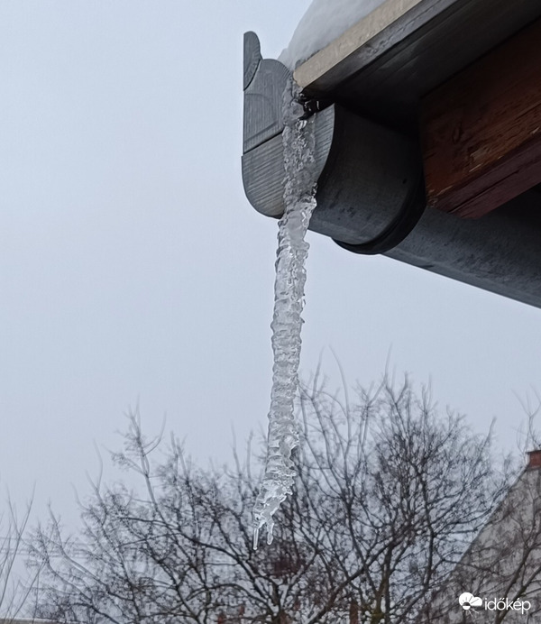 Jégcsap borús időben