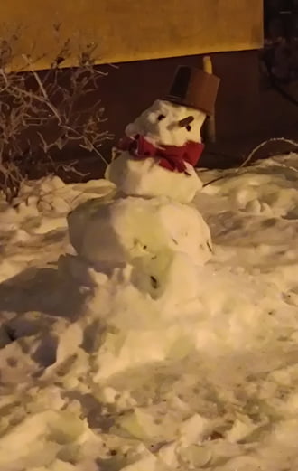 Egy múlt heti részeg hóember...