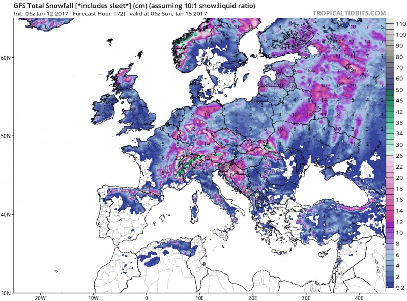 Európa GSF. 72  Total Snowfall