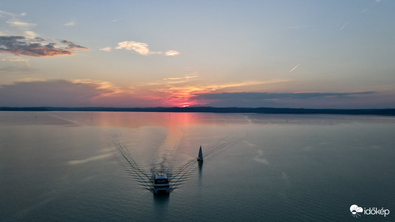 Csendes naplemente Siófokon