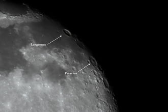 A fogyó Hold kráterei