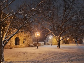 Hóesés a Várfal parkban