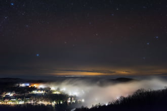 Köd átfolyása Mátraszentistvánban