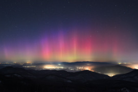 Látványos sarki fény, Dobogókőn fotózva (3)