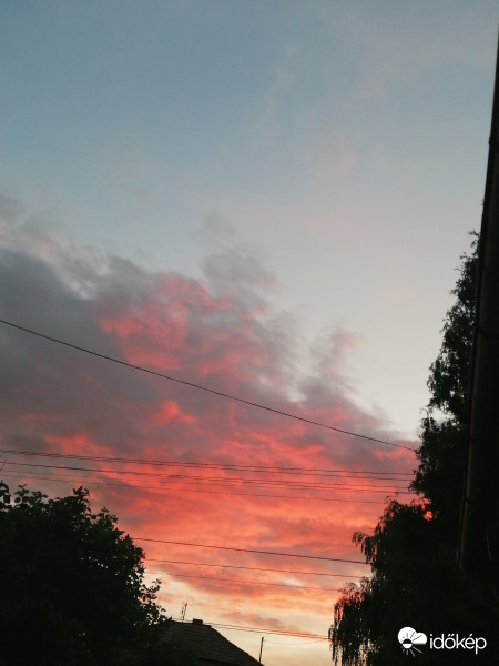 The fiery sky. 