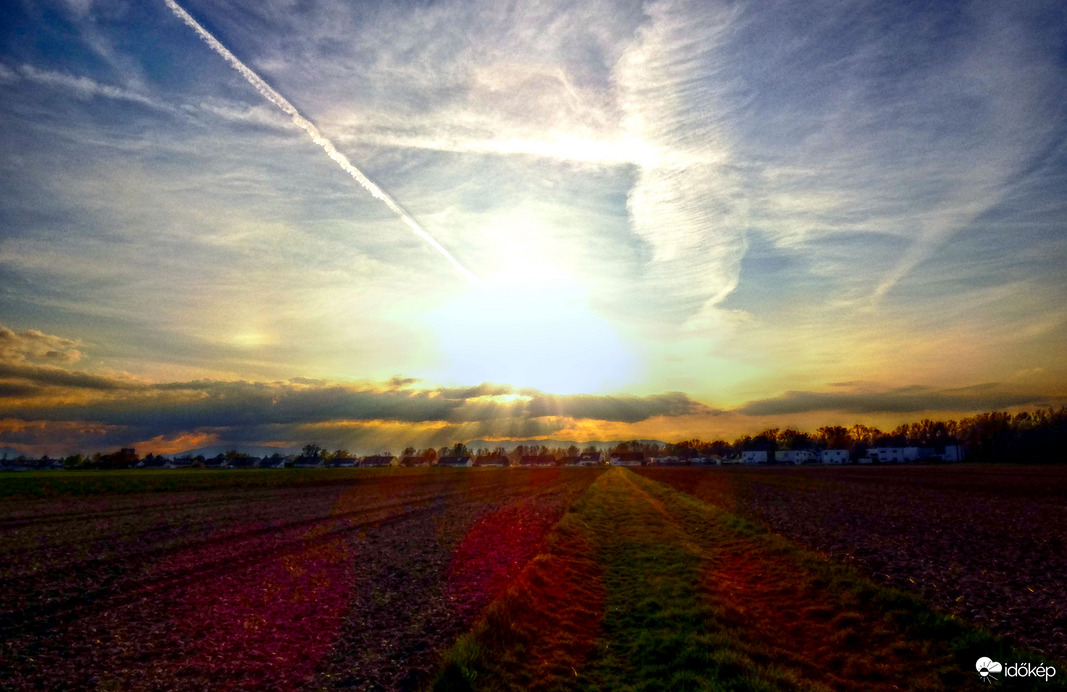 Szántóföldi naplemente
