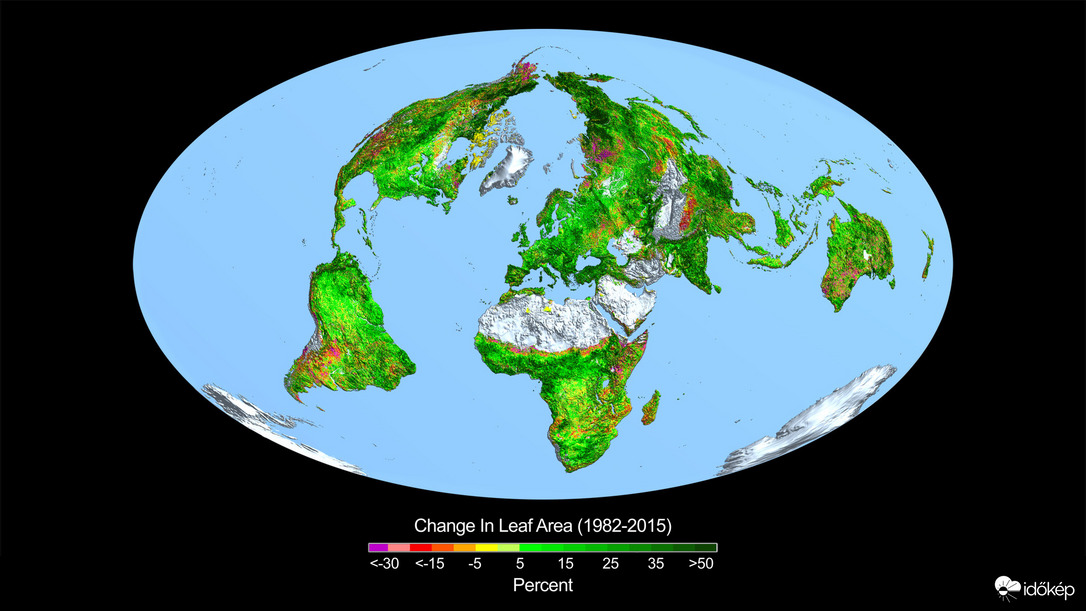 Sokkal zöldebb Föld pár évtized NASA műholdas megfigyelése alatt. Kárpát-medence + 30%