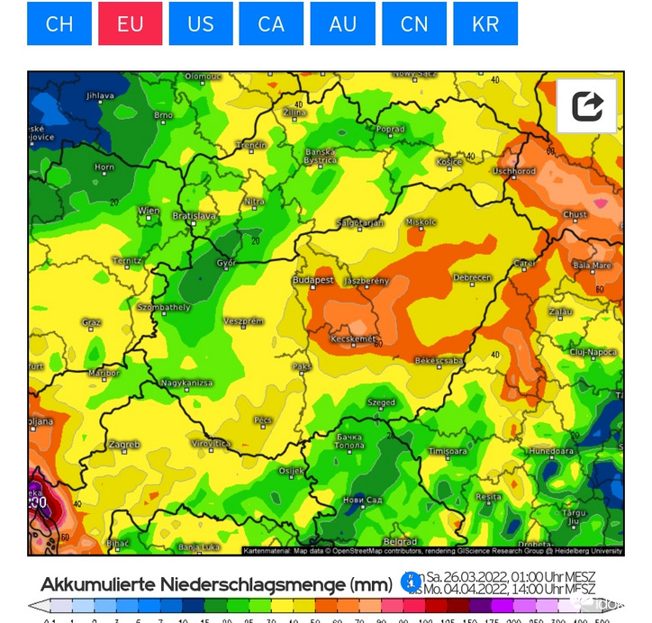 Össz csapadék április 4-ig. 