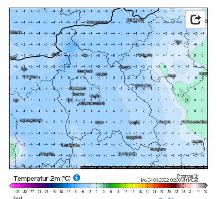 Április 4. reggeli hőm. 2m 