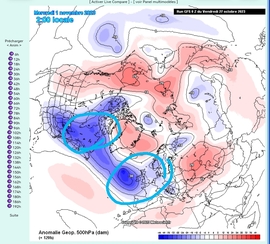 El Nino-s keveredési zónák, Grönland hatalmas havazások, É- Atlanti térség hatalmas esőzések