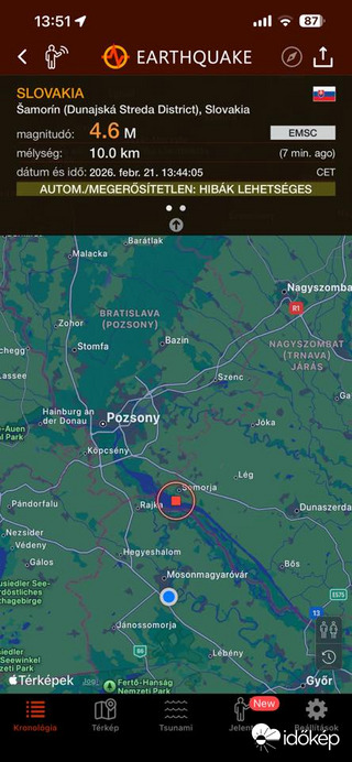 földrengés