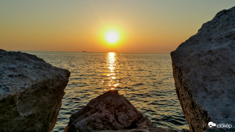 Naplemente a szlovén tengernél
