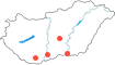 Baja,Pécs,Szeged,Kecskemét