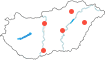 Budapest,Baja,Miskolc,Szolnok,Debrecen