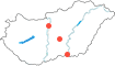 Budapest,Kecskemét,Szeged