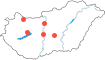 Győr,Veszprém,Budapest,Dunaújváros,Kecskemét