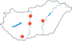Pécs,Szolnok,Dunaújváros,Budapest