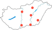 Szeged,Békéscsaba,Szolnok,Eger,Baja,Budapest