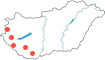 Szombathely,Zalaegerszeg,Kaposvár,Nagykanizsa,Pécs