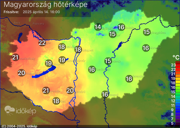 Magyarország hőtérképe